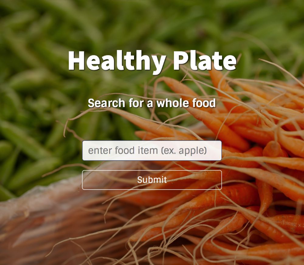 photo of healthy plate home page