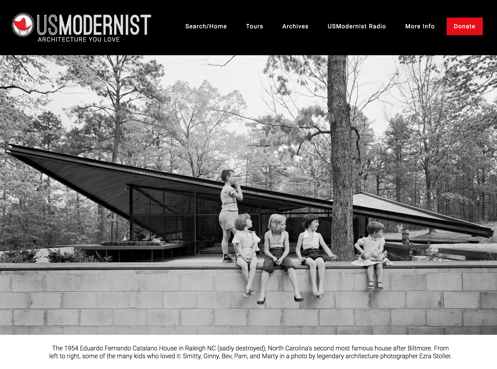 photo of usmodernist home page